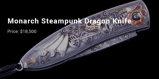 monarch steampunk dragon knife