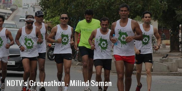 ndtv s greenathon   milind soman