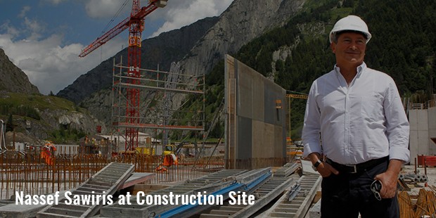 nassef sawiris at construction site