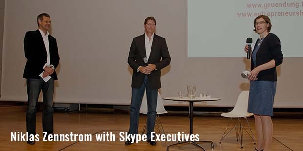 niklas zennstrom with skype executives