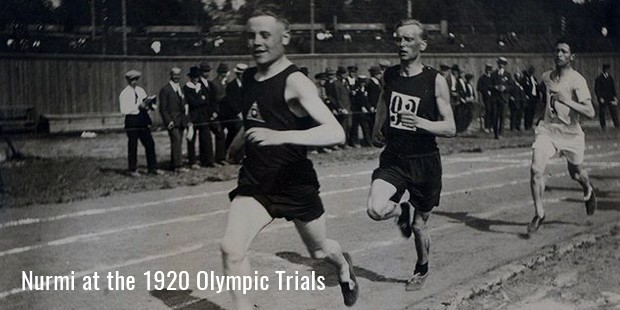 nurmi at the 1920 olympic trials