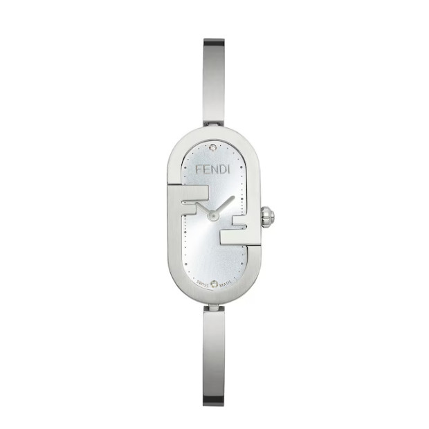 o lock vertical  oval watch with ff logo 