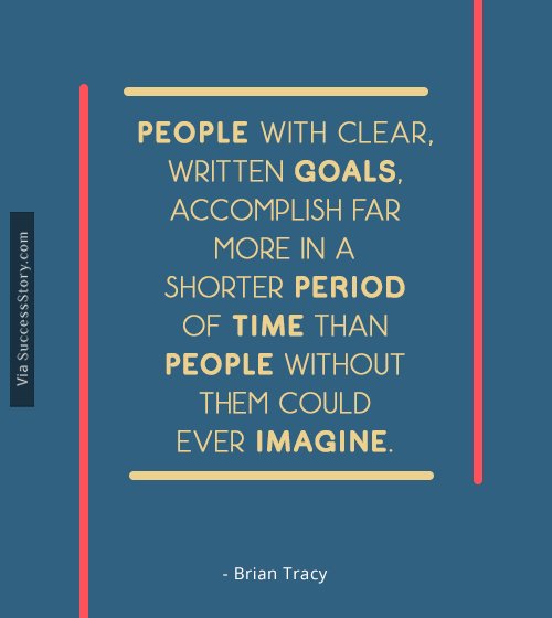 People with clear, written goals