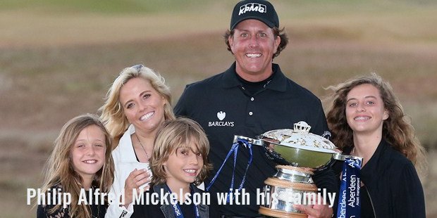 philip alfred mickelson with his family