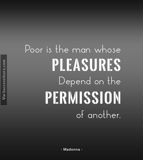 Poor is the man whose pleasures 