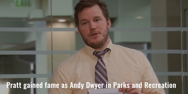 pratt gained fame as andy dwyer in parks and recreation