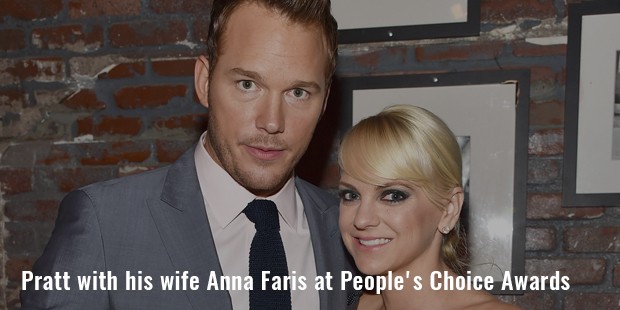 pratt with his wife anna faris at people s choice awards