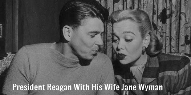 president reagan with his wife jane wyman