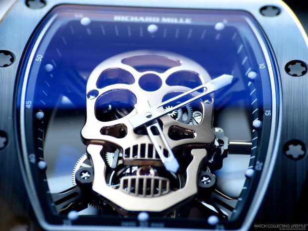 rm 52 01 blue sapphire tourbillon skull edition