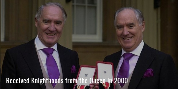 Received Knighthoods from the Queen in 2000