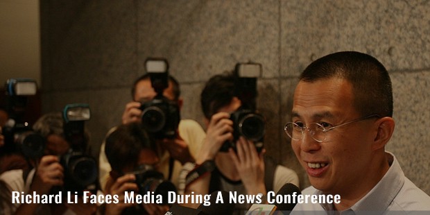 richard li faces media during a news conference