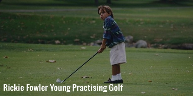 rickie fowler young practising golf