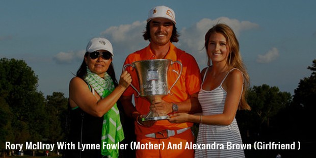 rory mcilroy with lynne fowler  mother  and alexandra brown  girlfriend  