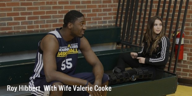 roy hibbert  with wife valerie cooke