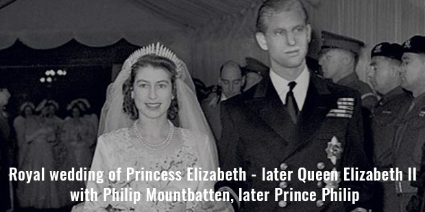 royal wedding of princess elizabeth   later queen elizabeth ii