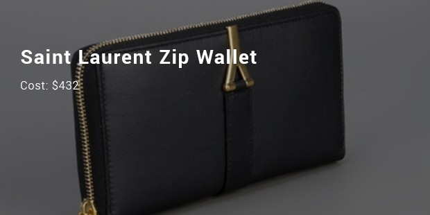 saint laurent zip wallet