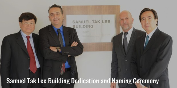 samuel tak lee building dedication and naming ceremony