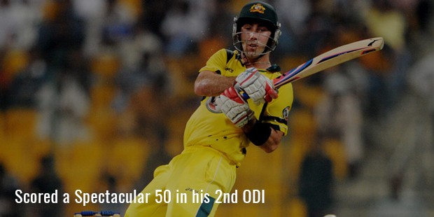 scored a spectacular 50 in his 2nd odi