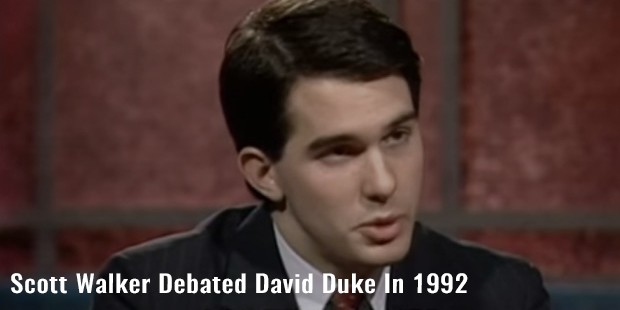 scott walker debated david duke in 1992