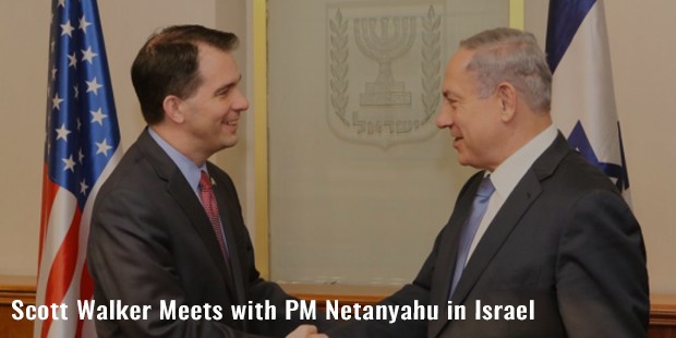 scott walker meets with pm netanyahu in israel