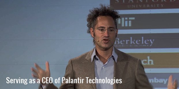 serving as a ceo of palantir technologies