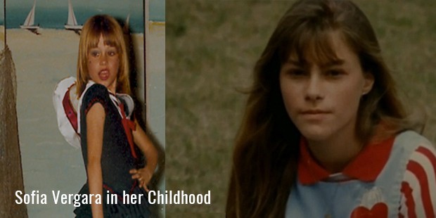 Sofia Vergara in her Childhood