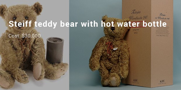 steiff teddy bear with hot water bottle