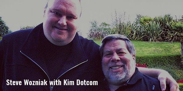 steve wozniak with kim dotcom