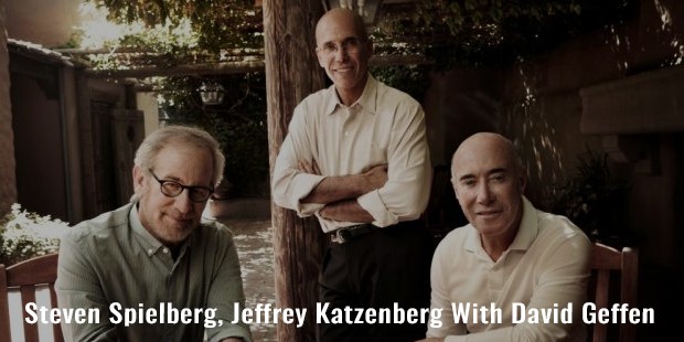 steven spielberg, jeffrey katzenberg with david geffen