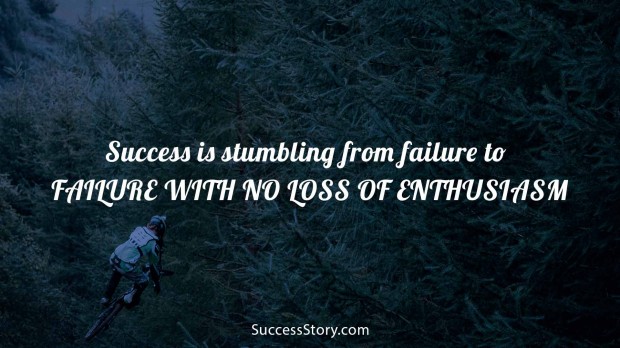 Success is stumbling from failure