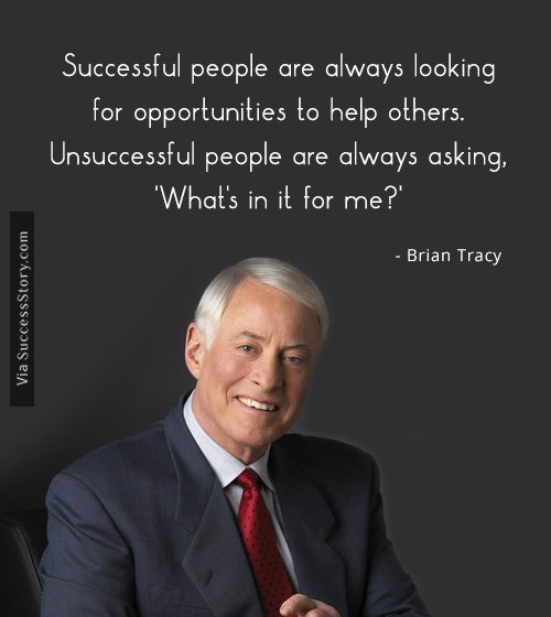 Successful people are always looking for