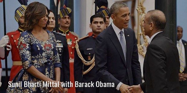 Sunil Bharti Mittal with Barack Obama