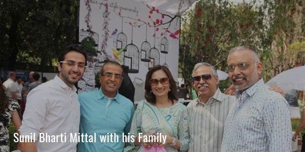 Sunil Bharti Mittal with his Family