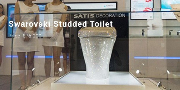 swarovski studded toilet