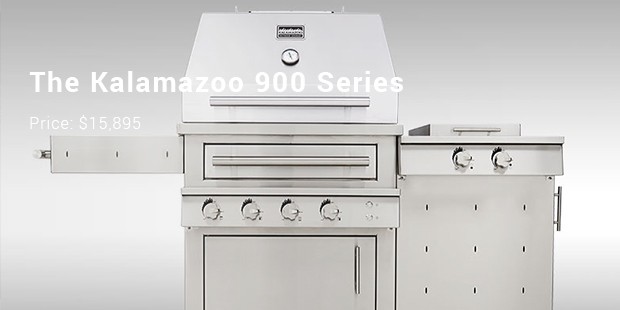 The Kalamazoo 900 Series Freestanding Hybrid Grill With Side Burner