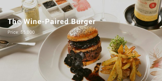 the wine paired burger