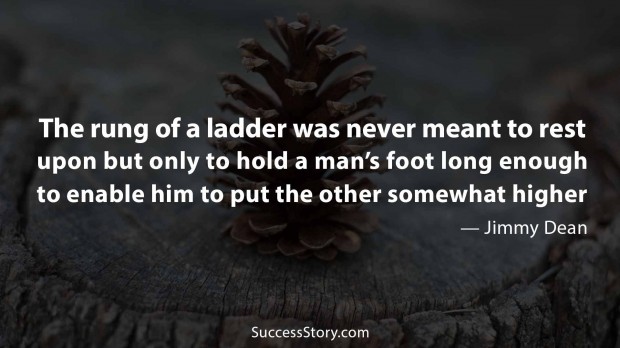 The rung of a ladder