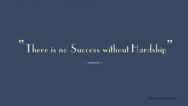 no success without hardship