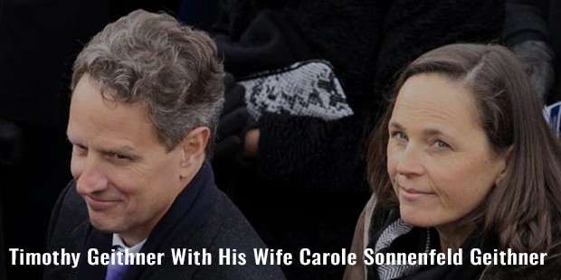 timothy geithner with his wife carole sonnenfeld geithner