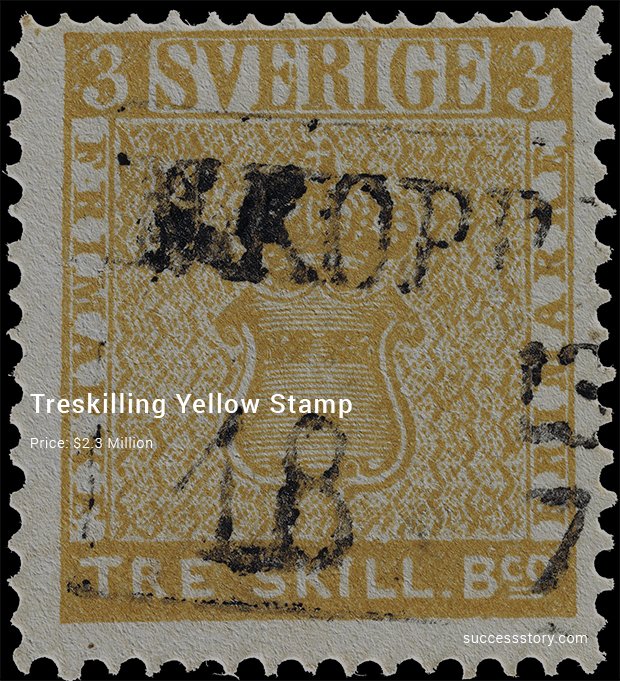 treskilling yellow stamp