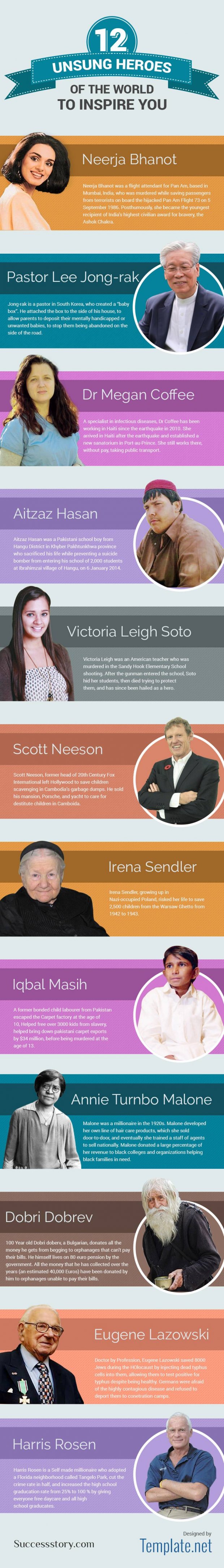 Unsung Heroes Of The World To Inspire You Infographic