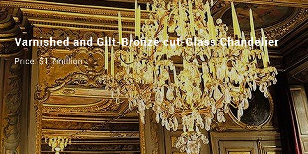 varnished and gilt bronze cut glass chandelier