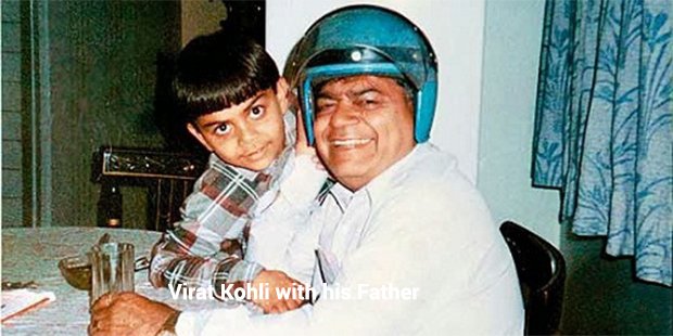 Virat Kolhi with his father