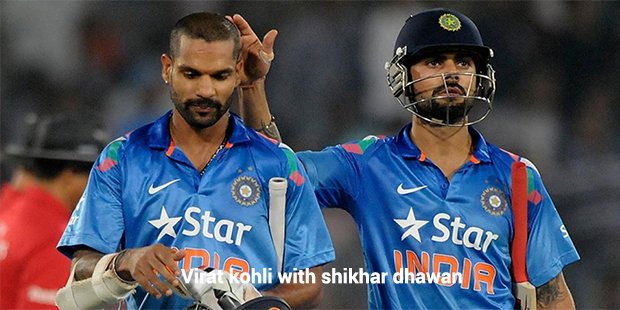 Virat kohli with shikhar dhawan