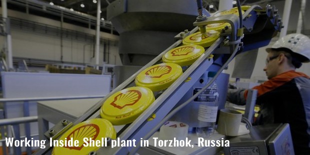 working inside shell plant in torzhok, russia