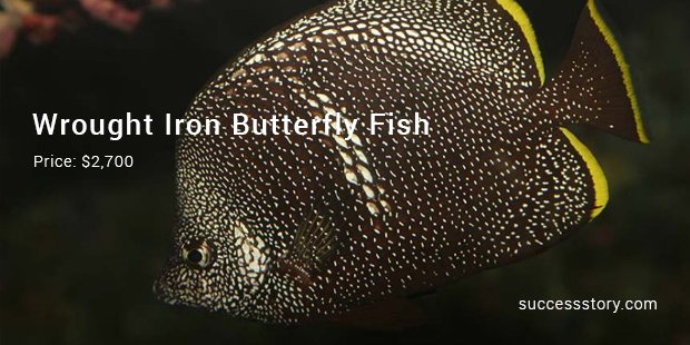 wrought iron butterfly fish