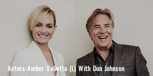 actors amber valletta  l  and don johnson