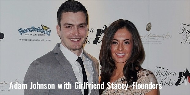 adam johnson with girlfriend stacey flounders