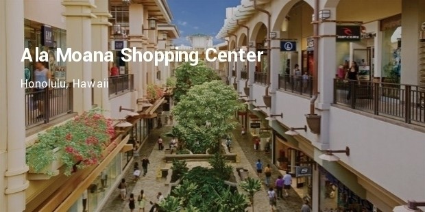 ala moana shopping center  honolulu, hawaii