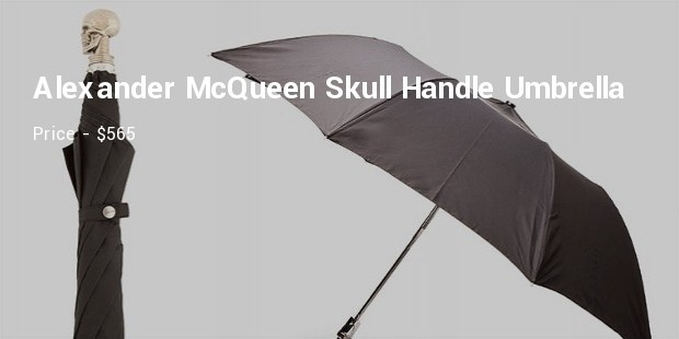 alexander mcqueen umbrella skull handle